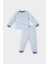 Erkek Bebek Pijama Takımı Penye Desenli Uzun Kollu Üst Beli Lastikli Uzun Alt E0756A525SP 3