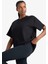Fit Oversize Geniş Kalıp Bisiklet Yaka Sporcu Modal Kısa Kollu Tişört 4