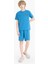 Erkek Çocuk Waffle Pijama Takımı Kısa Kollu Üst Beli Lastikli Şort D9995A825SM 2
