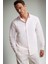 Regular Fit Polo Yaka Keten Yazlık Uzun Kollu Gömlek E1729AX25SP 3