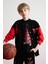 Erkek Çocuk NBA Chicago Bulls Kolej Yaka Çıtçıt Kapamalı Sırt Baskılı Bomber Hırka D9556A825SP 1