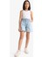 Kız Çocuk Paperbag Jean Şort B8113A825SM 2