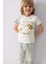 Erkek Bebek Pijama Takımı Baskılı Kısa Kollu Penye Üst Çizgili Uzun Alt E0757A525SM 2