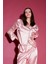 Pijama Takımı Uzun Kollu Çizgili Saten Üst Esnek Belli Uzun Alt-Fall in Love C9445AX25SP 3