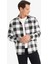 Regular Fit Polo Yaka Pamuklu Kareli Uzun Kollu Gömlek D6145AX25SP 3