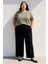 Oversize Geniş Kalıp Bisiklet Yaka Basic Düz Penye Kısa Kollu Tişört C0099AX25SP 2