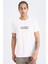 Fit Slim Fit Dar Kesim Bisiklet Yaka Baskılı Sporcu Kısa Kollu Tişört D7811AX25SP 5