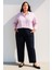 Oversize Geniş Kalıp Çizgili Oxford Uzun Kollu Gömlek D4512AX25SP 2