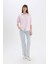 Oversize Geniş Kalıp Çizgili Oxford Uzun Kollu Gömlek D4512AX25SP 3