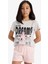 Kız Çocuk Pijama Takımı Baskılı Kısa Kollu Üst Desenli Şort E0545A825HS 3