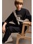 Erkek Çocuk 2'li Takım Bisiklet Yaka Baskılı Sweatshirt Beli Lastikli Eşofman Altı D9819A825SP 2