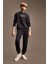 Erkek Çocuk 2'li Takım Bisiklet Yaka Baskılı Sweatshirt Beli Lastikli Eşofman Altı D9819A825SP 3