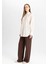 Wide Leg Geniş Paça Esnek Belli Bağcıklı Basic Düz Palazzo Pantolon C5628AX24AU 3