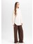 Wide Leg Geniş Paça Esnek Belli Bağcıklı Basic Düz Palazzo Pantolon C5628AX24AU 4