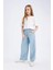 Kız Çocuk Wide Leg Geniş Bol Paça Jean Pantolon D7103A825SM 4