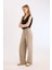 Standart Boy Kumaş Palazzo Pantolon Wide Leg Geniş Bol Paça Basic Düz Yüksek Bel C6402AX25SP 3