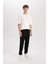 %100 Pamuk Jogger Gabardin Pantolon Beli Regular Fit Bağcıklı Lastikli Paça D5927AX24AU 4
