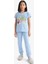 Kız Çocuk Pijama Takımı Kısa Kollu Baskılı Üst Esnek Belli Uzun Alt E0539A825SM 1