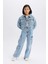 Kız Çocuk Pamuklu Denim Ceket 5
