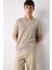 Regular Fit Polo Yaka Kısa Kollu Örgü Görünümlü Tişört B6536AX25SP 1