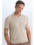 Regular Fit Polo Yaka Kısa Kollu Örgü Görünümlü Tişört B6536AX25SP 2
