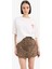 Coool Leopar Desenli Normal Bel Gabardin Mini Etek E4398AX25SP 3