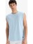 %100 Pamuk Boxy Fit Bisiklet Yaka Basic Düz Atlet C7205AX25SM 1