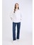 %100 Pamuk Oversize Geniş Kalıp Basic Düz Oxford Uzun Kollu Gömlek Z4893AZ25SP 3