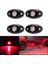 4 Pod LED Kaya Işıkları Kiti Su Geçirmez Underglow LED Neon Trail Rig Işıkları Jeep Kamyon Atv Raptor Offroad Tekne-Kırmızı (Yurt Dışından) 2