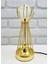 Gold Kaplama Sude Model Metal Ayaklı LED Işıklı Baloncuklu Kristal Taşlı Abajur Masa Lambası Modeli 4