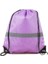Yansıtıcı Stripe Drawstring Spor Salonu Sırt Çantası 210D Polyester Düz Renk Naylon Spor Omuz Çantası Taşınabilir Su Geçirmez Renk: Hafif Mor (Yurt Dışından) 1
