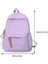 Büyük Kapasiteli Kadınlar Sırt Çantası Seyahat Çantaları Sıradan Naylon Öğrenci Okul Çantaları Kadınlar Için Düz Renk Moda Çantaları Kızlar Kitap Çantaları Renk: Mor (Yurt Dışından) 1