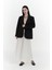 Volda Yaka Detay Siyah Blazer 4