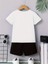 Samuray Karakter Baskılı Şort/t-Shirt Alt-Üst Çacuk Takım 2