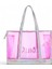 Şeffaf Pembe Kadın Plaj Çantası Beach First 3