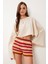 Yarasa Kollu Crop Müslin Bluz Krem HRG0001 2