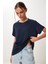 2’li Paket Basic Modal Örme T-Shirt Lacivert Taş HFN0002 2