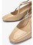 Kadın Hakiki Deri Bej Topuklu Ayakkabı 1027 229 Bn Ayk Y25 Nude Rgn 3