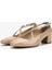 Kadın Hakiki Deri Bej Topuklu Ayakkabı 1027 229 Bn Ayk Y25 Nude Rgn 4