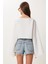 Yarasa Kollu Crop Müslin Bluz Ekru HRG0001 4