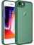 iPhone 7 Uyumlu Kamera Korumalı Transparan Metal Platin Kaplamalı Lux Kapak 1