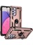 Samsung Galaxy A33 5g Kılıf Çift Katmanlı Polikarbon Koruma ve Manyetik Tutucu Stand Yüzük 1