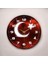 Renkli Baskı Türk Bayrak Desenli Sayılı Hediyelik Ahşap Sessiz Duvar Saati 45CM 2