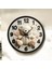 Renkli Baskı Ayıcık Çocuk Desenli Sayılı Hediyelik Ahşap Sessiz Duvar Saati 45CM 1