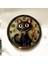 Renkli Baskı Kedi Çocuk Desenli Sayılı Hediyelik Ahşap Sessiz Duvar Saati 45CM 1