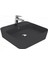 Loop Kare Masa Üstü Ince Çanak Lavabo 45 cm Extra Mat Antrasit 1