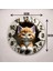 Renkli Baskı Kedi Çocuk Desenli Sayılı Hediyelik Ahşap Sessiz Duvar Saati 45CM 3