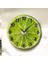 Renkli Baskı Limon Sebze Desenli Sayılı Hediyelik Ahşap Sessiz Duvar Saati 45CM 1