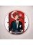 Renkli Baskı Atatürk Türk Bayrak Desenli Sayılı Hediyelik Ahşap Sessiz Duvar Saati 50CM 2