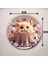 Renkli Baskı Kedi Çocuk Desenli Sayılı Hediyelik Ahşap Sessiz Duvar Saati 50CM 3